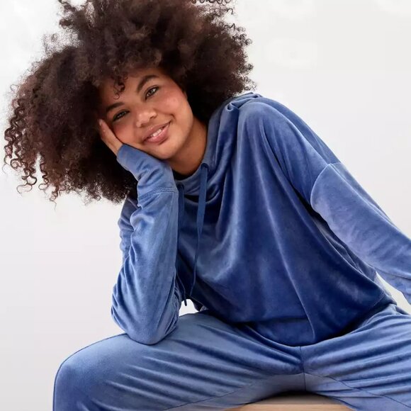 OFFLINE BY AERIE (XS) After Party Cropped Hoodie Oversized Buttery-Soft Velour - Picture 1 of 13